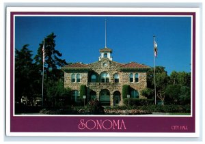 Vintage Sonoma City Hall, California. Postcard 7XE