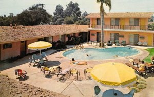 Alhambra, California MOTEL LANAI Swimming Pool Roadside 1960s Vintage Postcard