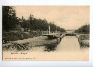 247514 FINLAND KUOPIO Nyslott sluice Vintage postcard