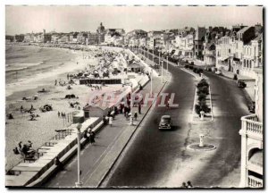 Modern Postcard Les Sables D & # 39Olonne Vue Generale de la Plage and Embank...