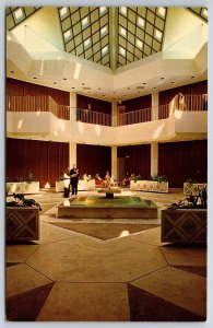 Interior~Paducah Kentucky~New City Hall Bldg Lobby W/ Fountain~Vintage Postcard