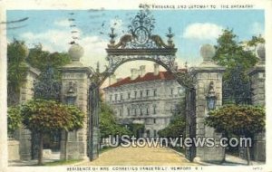 Residence of Mrs. Cornelius Vanderbilt - Newport, Rhode Island RI  
