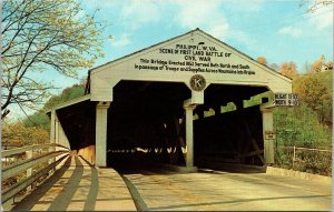 Covered Bridge Philippi West Virginia Battle Civil War Historical UNP Postcard 