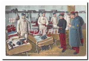 Old Postcard Army Infantry A review of detail (Saint Dizier Texteil clothing ...