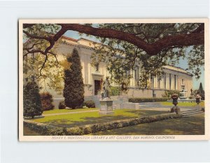 Postcard Library Bldg., Henry E. Huntington Library & Art Gallery, California