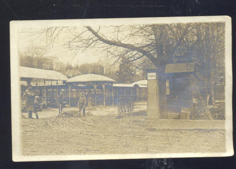 RPPC NEUENBERY GERMANY 1922 CAMPING MILITARY SITE VINTAGE REAL PHOTO POSTCARD