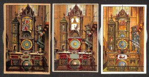 France Strasbourg astronomical clock lot of 3 mechanical postcards