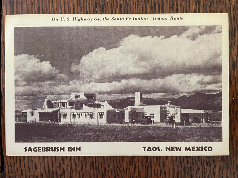 Vintage Postcard 1913-1930 Sagebrush Inn, Taos, New Mexico