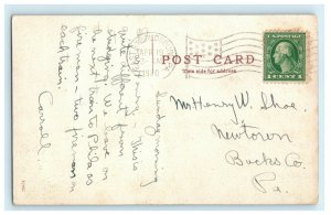 1920 DL&W Railroad and PRR Station East Stroudsburg Pennsylvania PA Postcard 