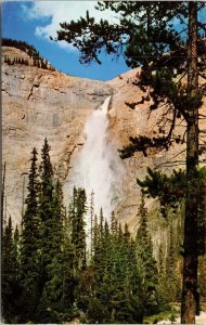 Takakkaw Falls Yoho Valley National Park BC Canada Waterfall Postcard VTG UNP 