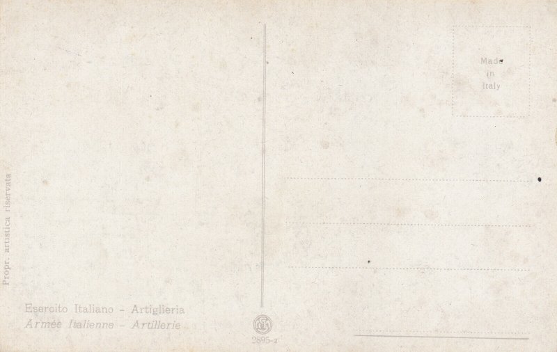 Italian army cavalry artillery military regimental War 1914-1918 artist postcard