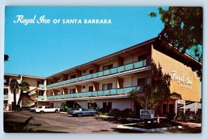 Santa Barbara California Postcard Royal Inn Castillo Street Beach Exterior c1960