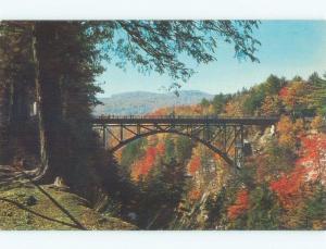 Unused Pre-1980 BRIDGE SCENE Quechee - Hartford Vermont VT d3876