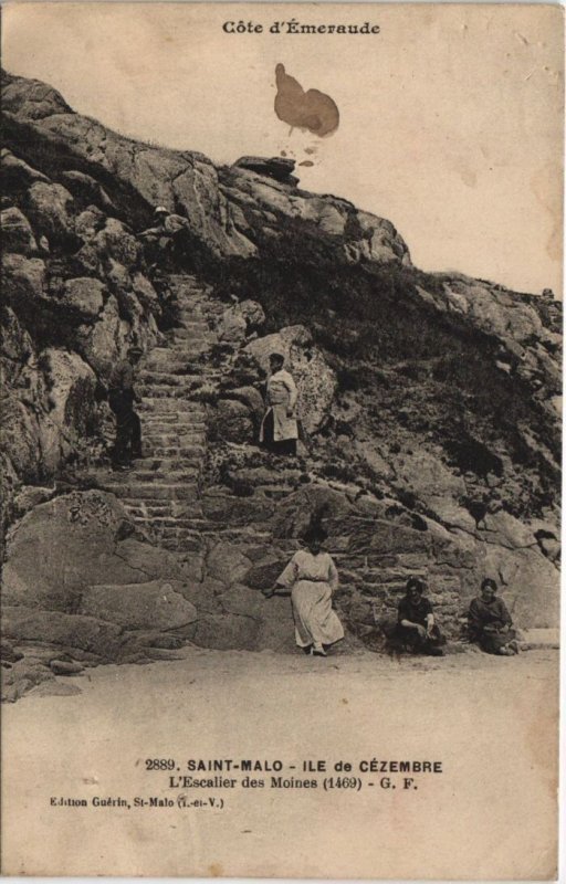 CPA Saint Malo Escalier des Moines (1237078)