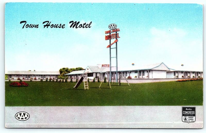 Postcard NJ Hightstown Town House Motel Vintage c1950s R33