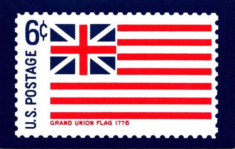 Stamps On Postcards Grand Union Flag 1776