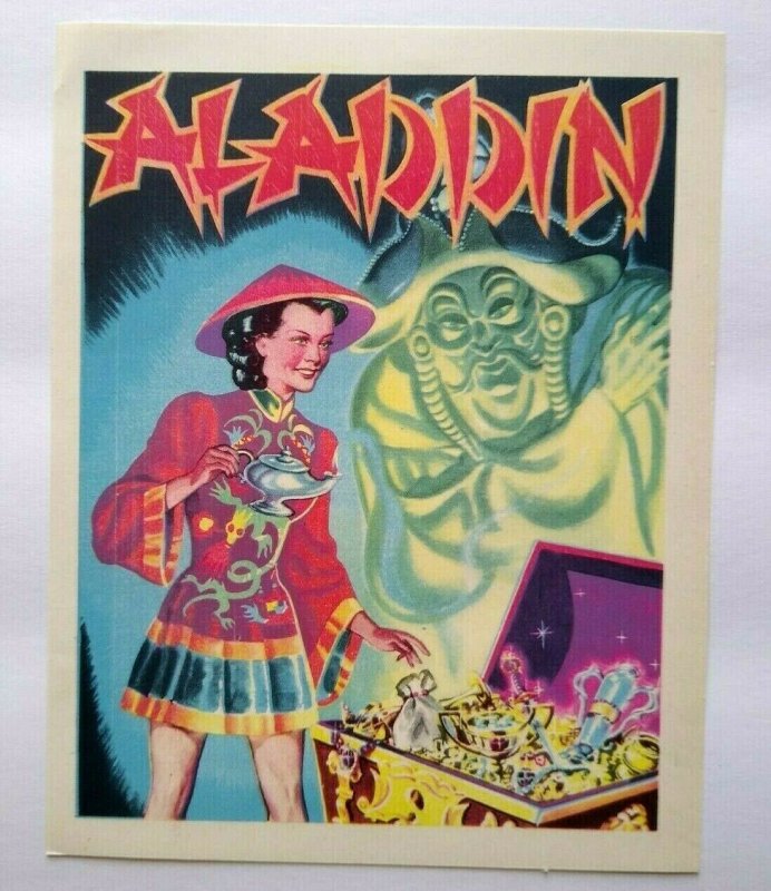 Aladdin Theatre Show Mini Print 1930's Original Genie Ghost Magic Lamp Fantasy  