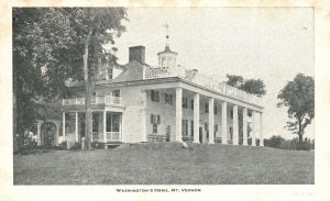 Vintage Postcard 1910's Washington's Home Mount Vernon Va. Virginia