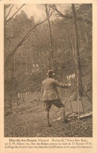 Belgium Marche les Dames Wallonien Namur, Place where King Albert I died 1934