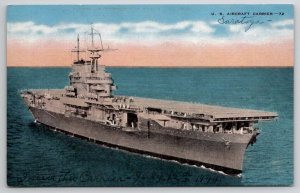 US Aircraft Carrier Postcard H29