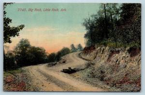 Postcard AR Little Rock Big Rock Dirt Road c1909 View F24