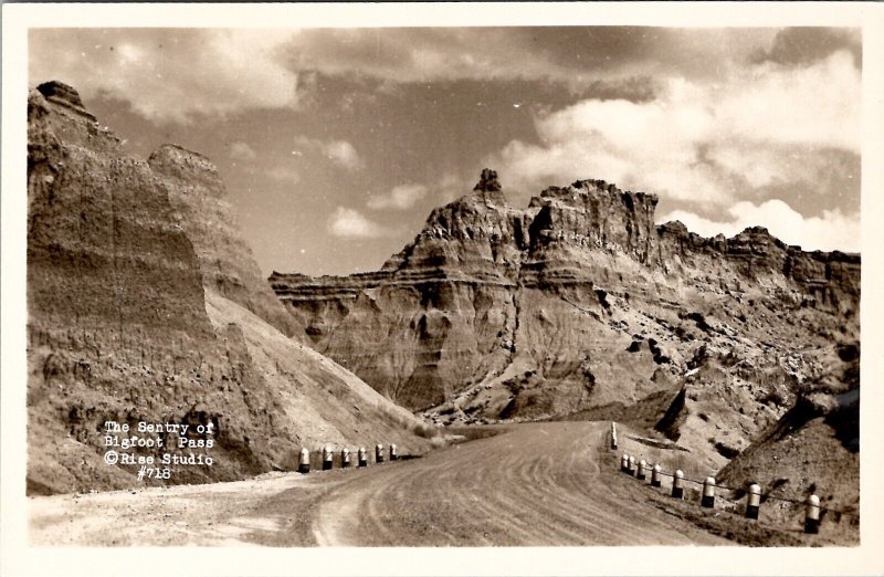 RPPC The Sentry Of Bigfoot Pass Badlands of South Dakota Rise Photo Postcard Y7