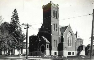 1930s RPPC Postcard; Baptist Church, Waukon IA X1170 Allamakee County unposted