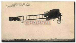 Old Postcard Jet Aviation's conquest of & # 39air Airplane Bleriot monoplane