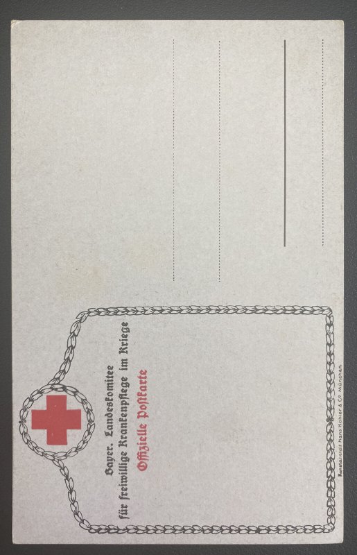 Mint Germany Picture Postcard Military Red Cross At War