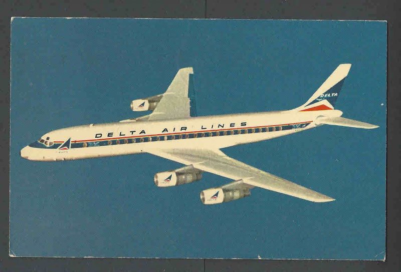 1964 PPC* Delta DC-8 Fan Jet Good Card Used