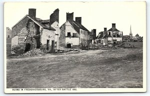 c1910 FREDERICKSBURG VA RUINS AFTER BATTLE 1862 EARLY UNPOSTED POSTCARD P2778