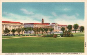 Vintage Postcard 1930's Dept of Commerce & Government Buildings Washington DC