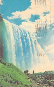 US4 US NY Niagara Falls 1967 waterfall scene Let freedom ring postcard