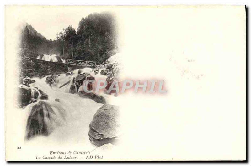 Old Postcard From Around Cauterets Cascade From Lutour