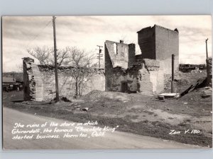 c1935 Ruins Of Ghirardelli Chocolate Store HORNITOS California CA Mariposa RPPC