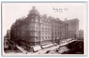 Chicago Illinois IL Postcard RPPC Photo Palmer House Hotel Building 1909 Antique