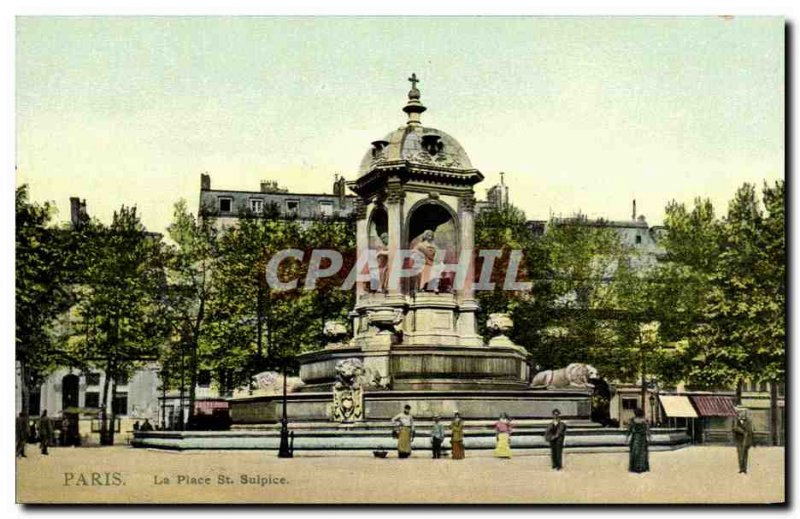 Old Postcard Paris the St Sulpice (TOILEE map)