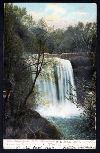 Minnesota - Minneapolis, Minnehaha Falls by Souvenir Post Card Co pm1907 - Und/B