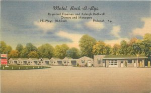 1951 Kentucky Paducah Motel Rock A Bye Specialty Postcard 22-11504