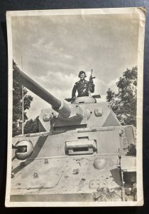 Mint Germany Real Picture Postcard Cover RPPC Waffen SS Tank In The Attack