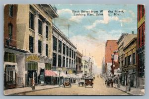 SAINT PAUL MN SIXTH STREET ANTIQUE POSTCARD