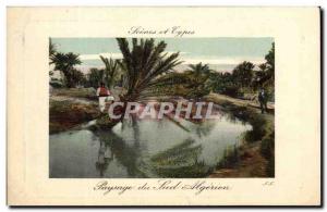 Old Postcard Algeria Scenes and Types Landscape of Southern Algerian