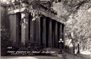 Real Photo Postcard First Church of Christ Scientist in Evanston, Illinois