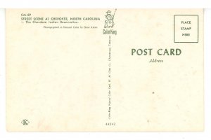 NC - Cherokee. Main Street Scene ca 1956