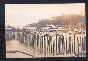 REAL PHOTO COUER D'ALENE IDAHO TUBBS HILL WATERFRONT BOATS POSTCRAD COPY