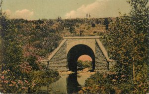 Ukraine railroad line near the village of Medvedevka old postcard