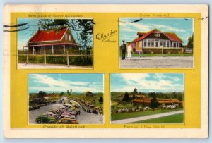 Ontario Canada Postcard Hospital Home Multiview of Callander 1957 Posted