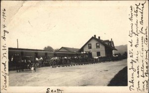 Bradford NH RR Train Depot Station 1906 Used Real Photo Postcard
