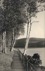 Rangeley Lake ME The Board Walk c1910 Real Photo Postcard BICKNELL