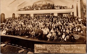 Real Photo Postcard Bible Training Class Teachers Training in Parsons, Kansas